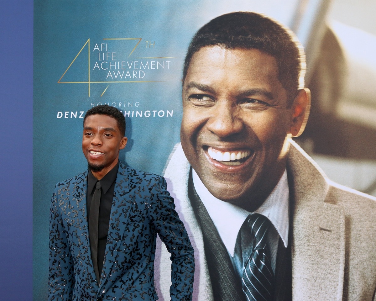 Chadwick Boseman at Denzel Washington event