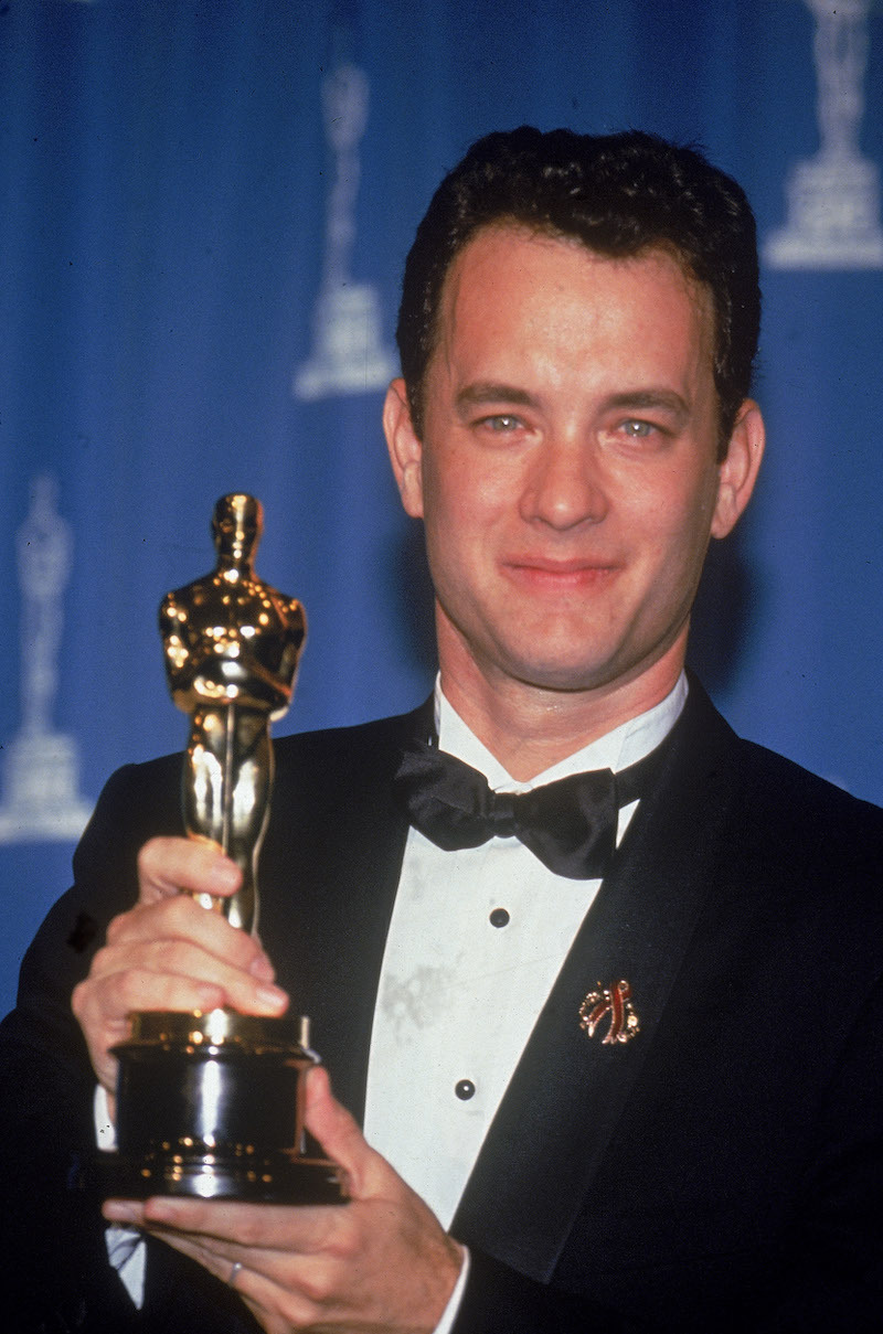 Tom Hanks with his Oscar for 