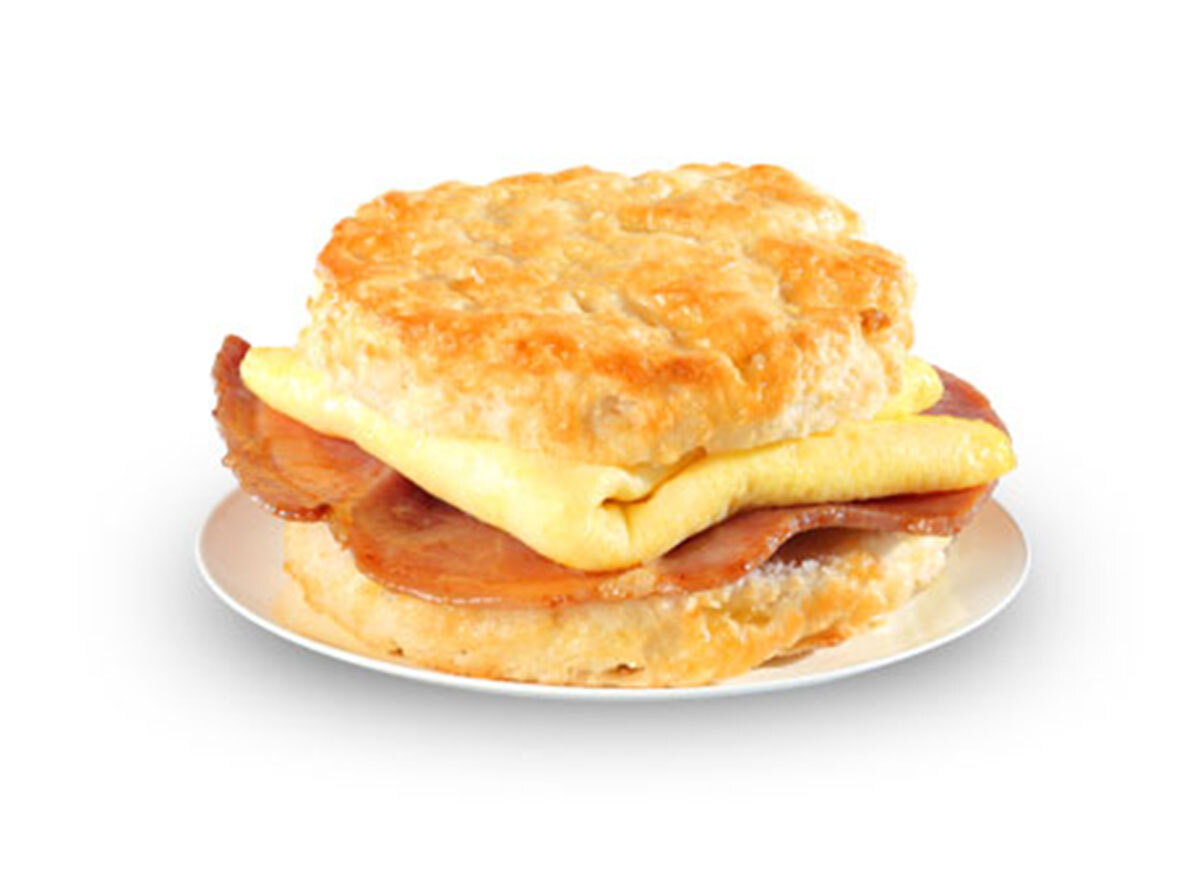 Ham egg biscuit