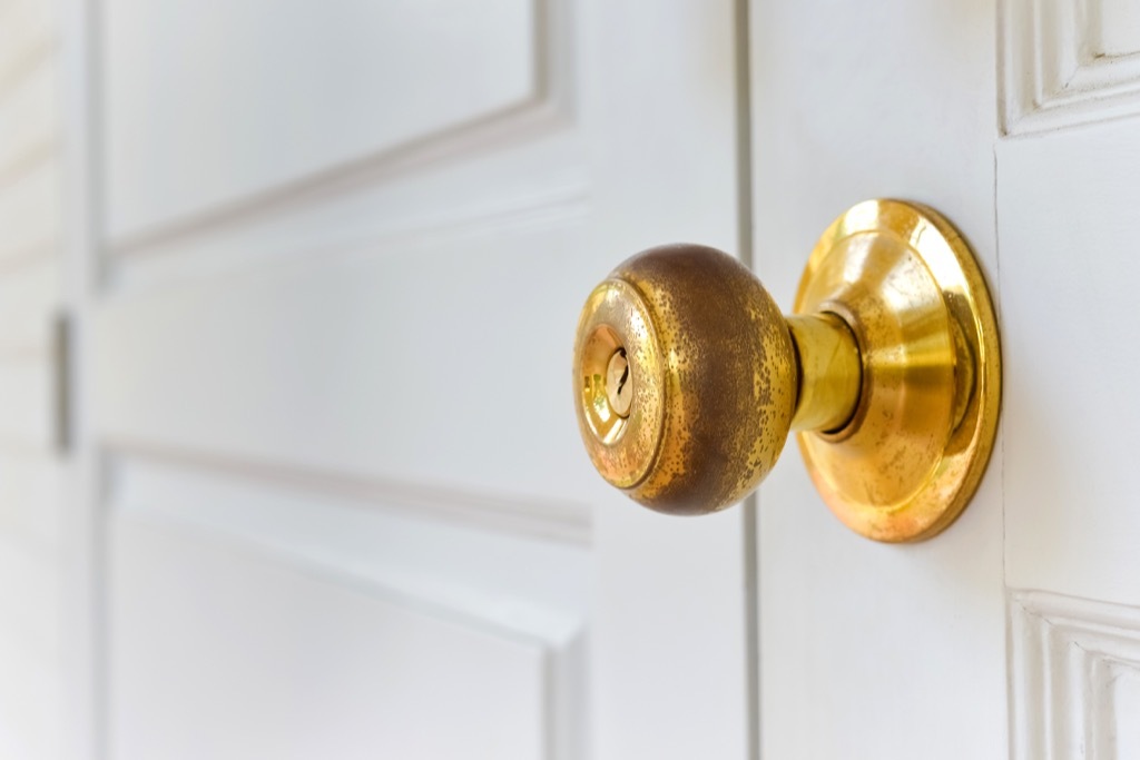 brass door knob white door {Scary Urban Legends}