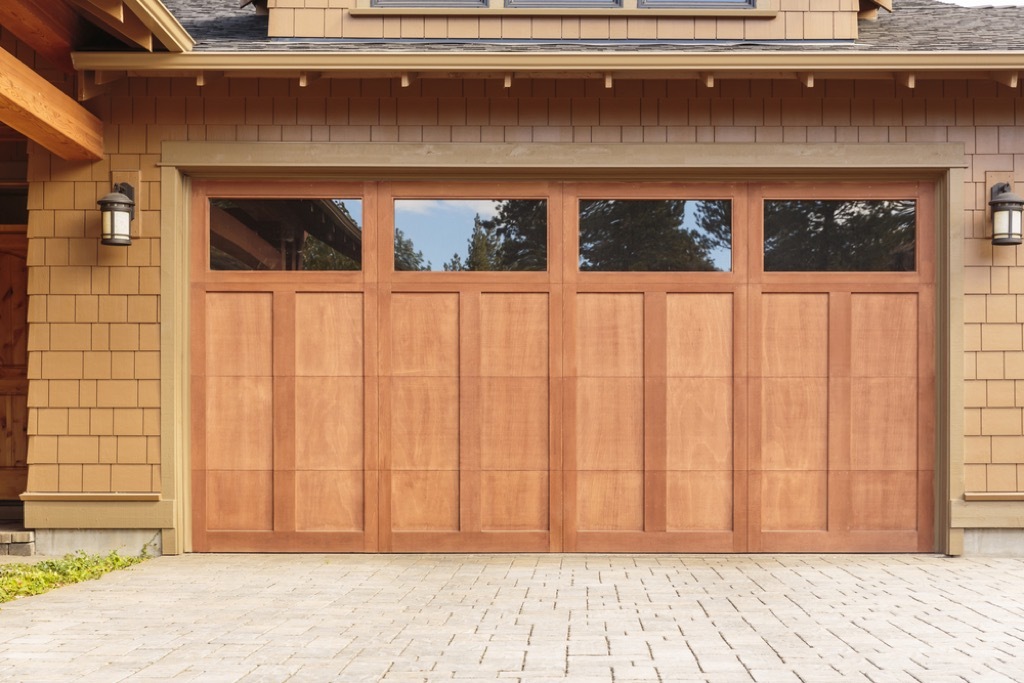 wooden garage door