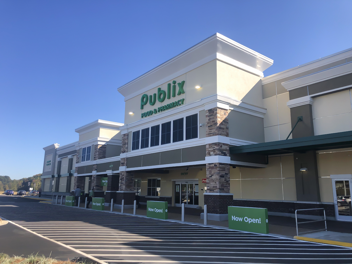 The outside view of a Publix store on the morning of the grand opening off of Hwy 280 in Alabama