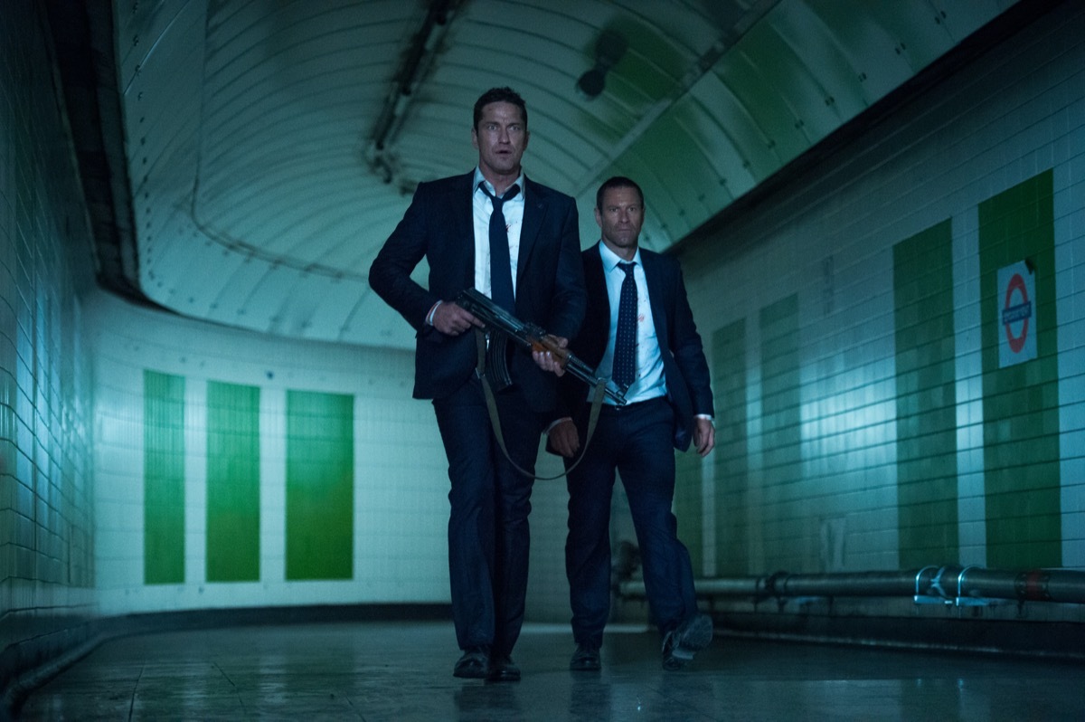 Gerard Butler and Aaron Eckhart in London Has Fallen