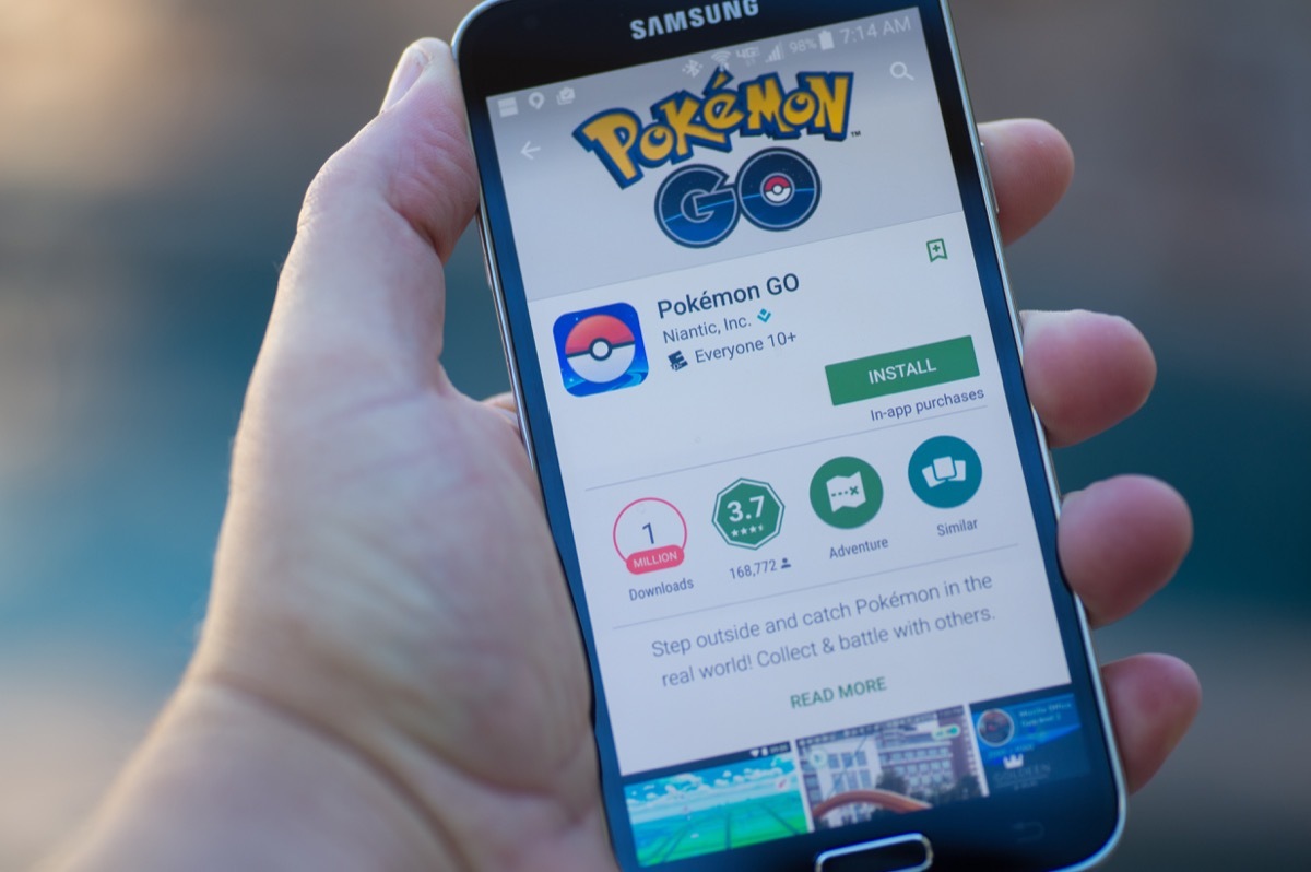 An Android user prepares to install Pokemon Go, a free-to-play augmented reality mobile game developed by Niantic for iOS and Android devices.