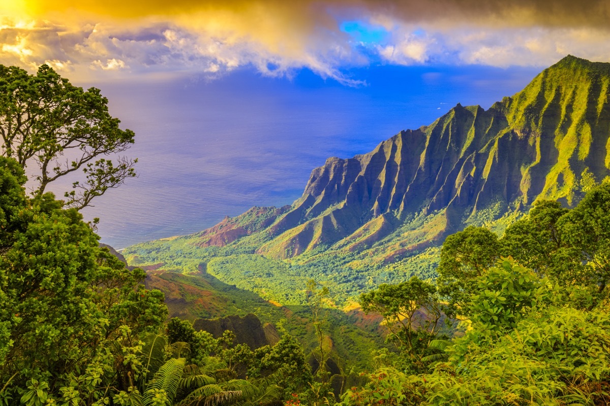 Na Pali coast on Hawaii