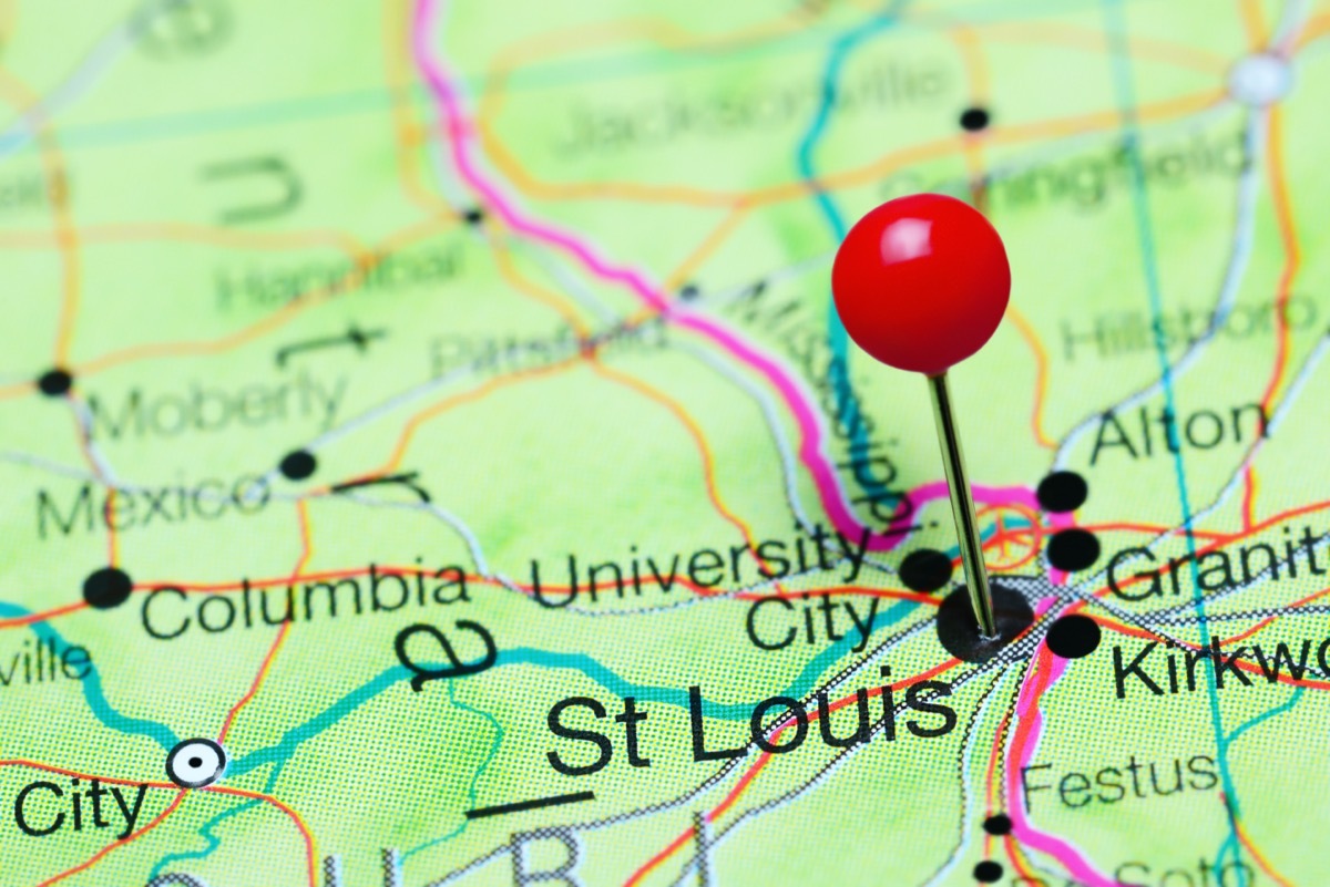 st. louis missouri map