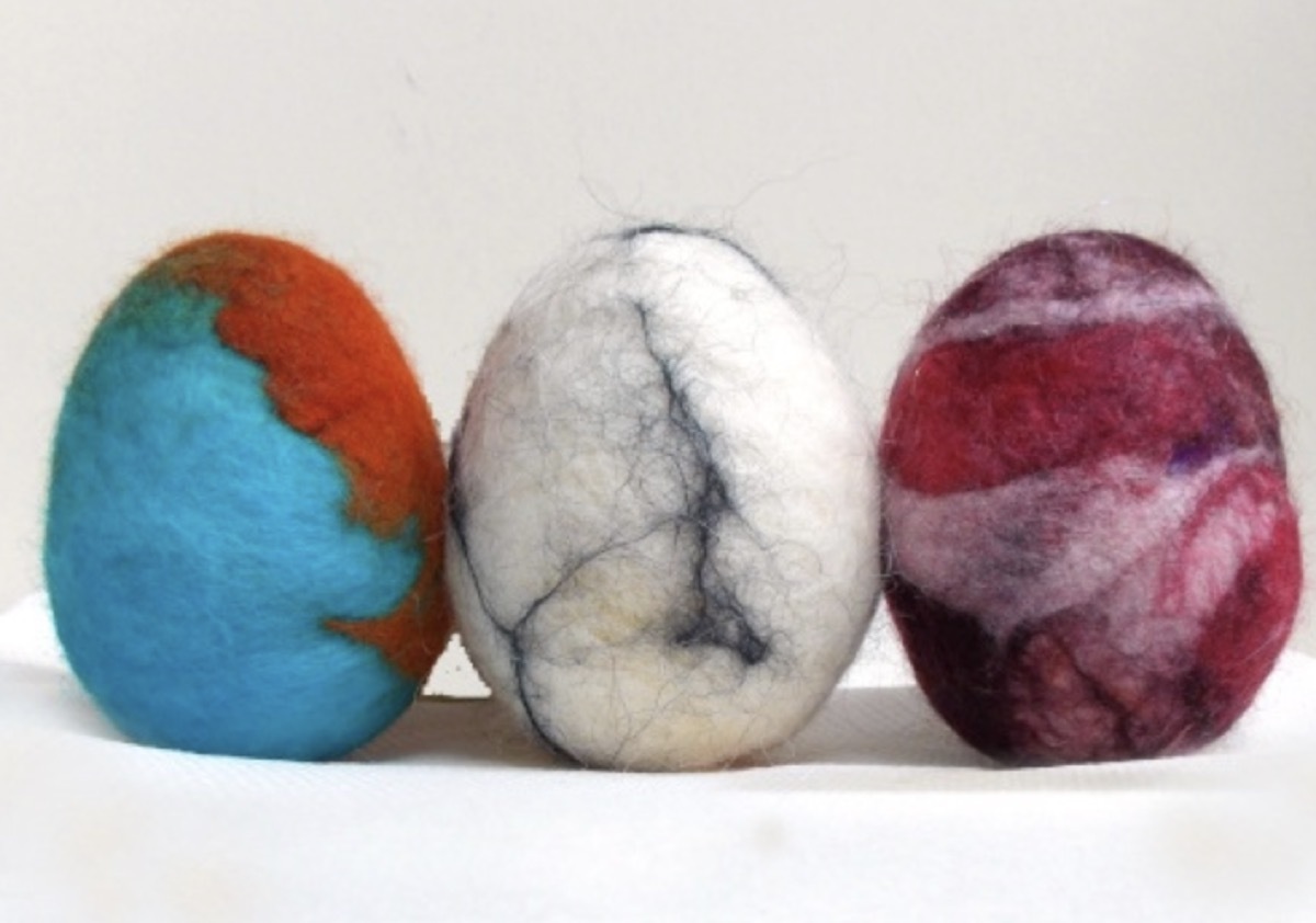 Felt eggs