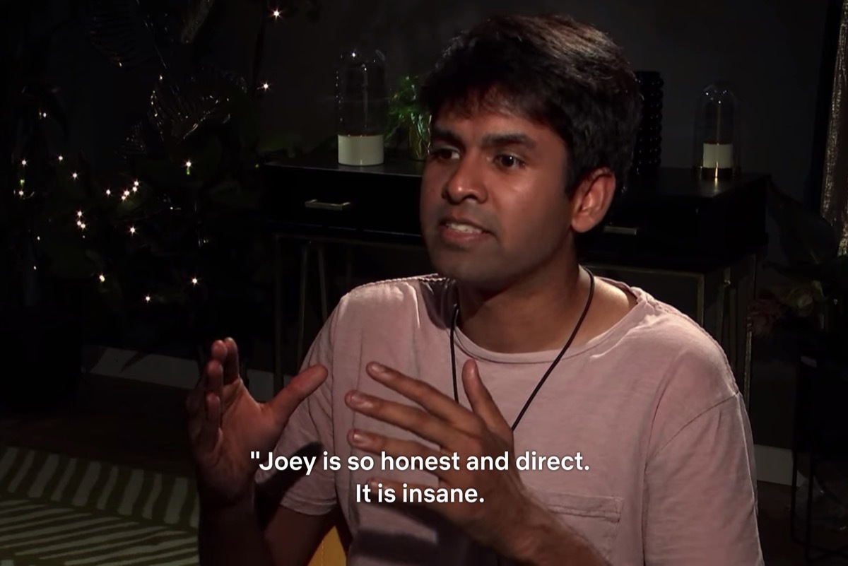 Shubham talking about joey on the circle on netflix