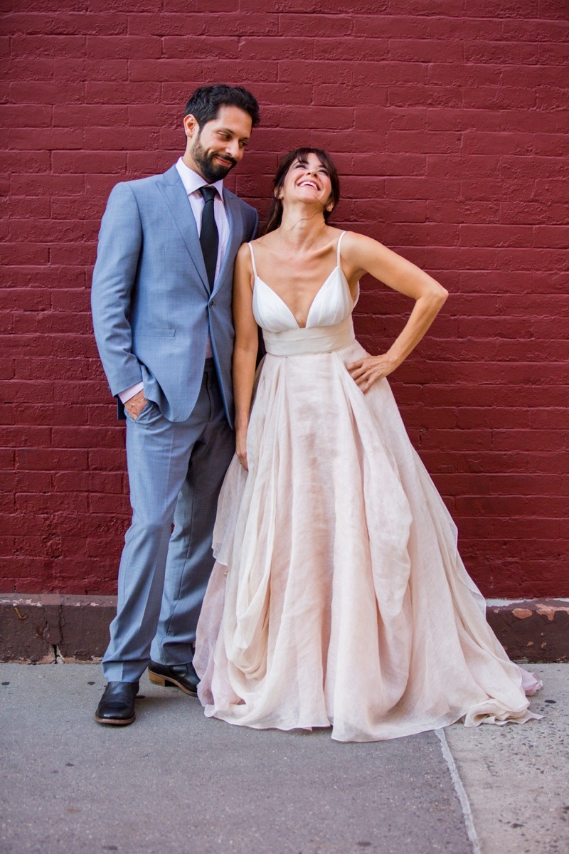 older woman marries younger man, photo from shari albert's wedding