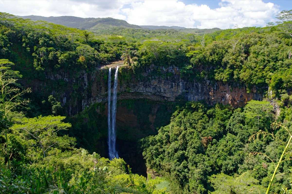 chamarel falls in black gorges national park