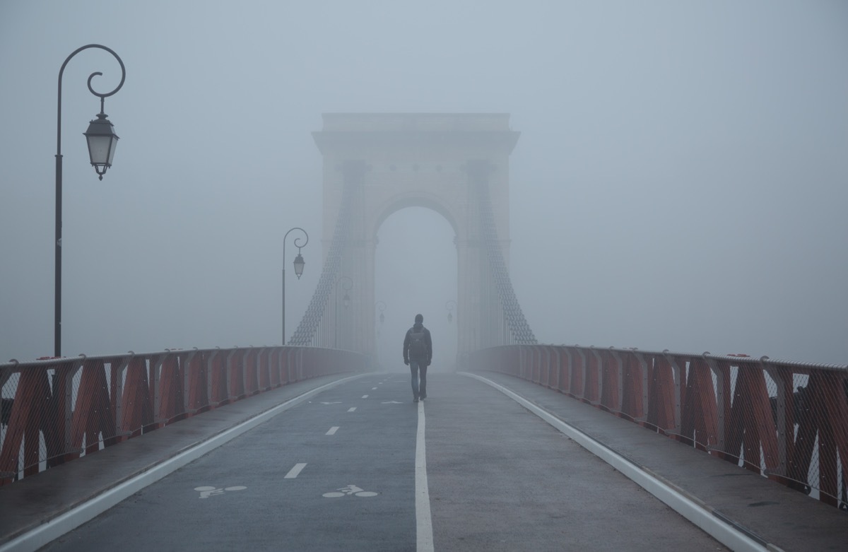 foggy bridge