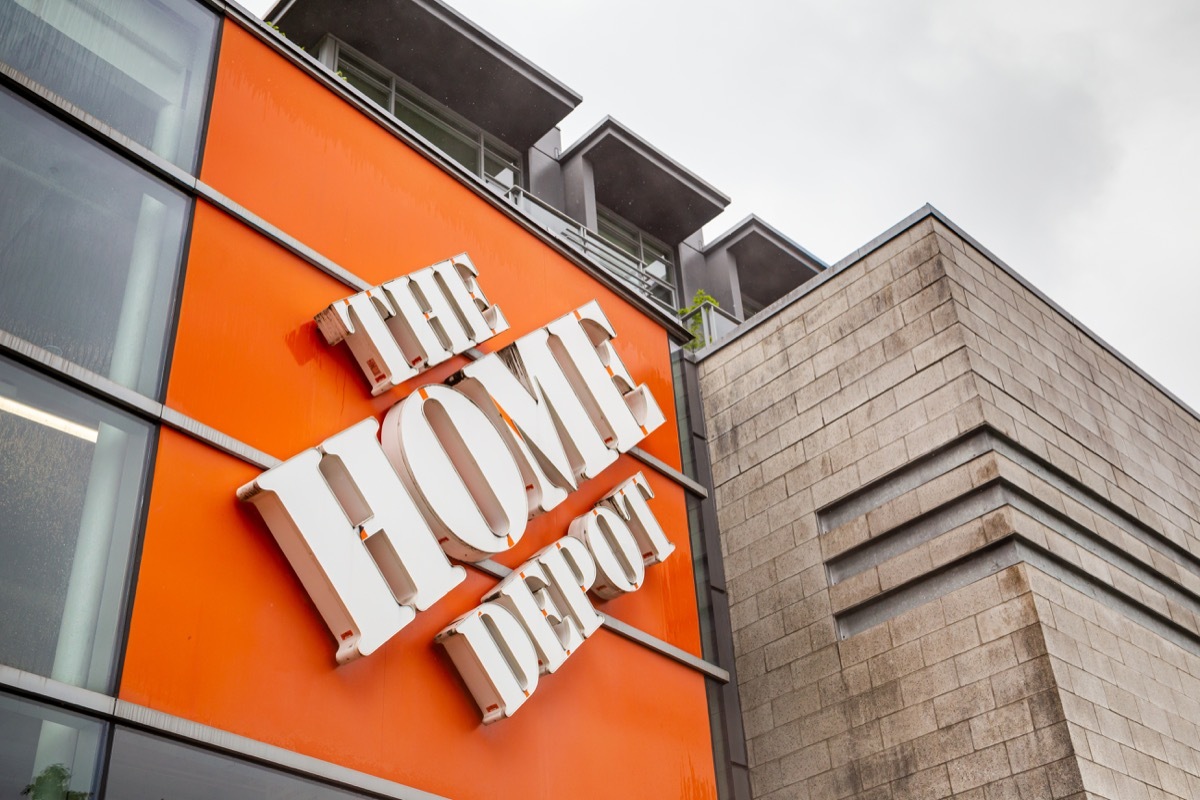 A shot of the logo of the American hardware giant The Home Depot taken at their flagship store located in the Cambie neighbourhood of Vancouver