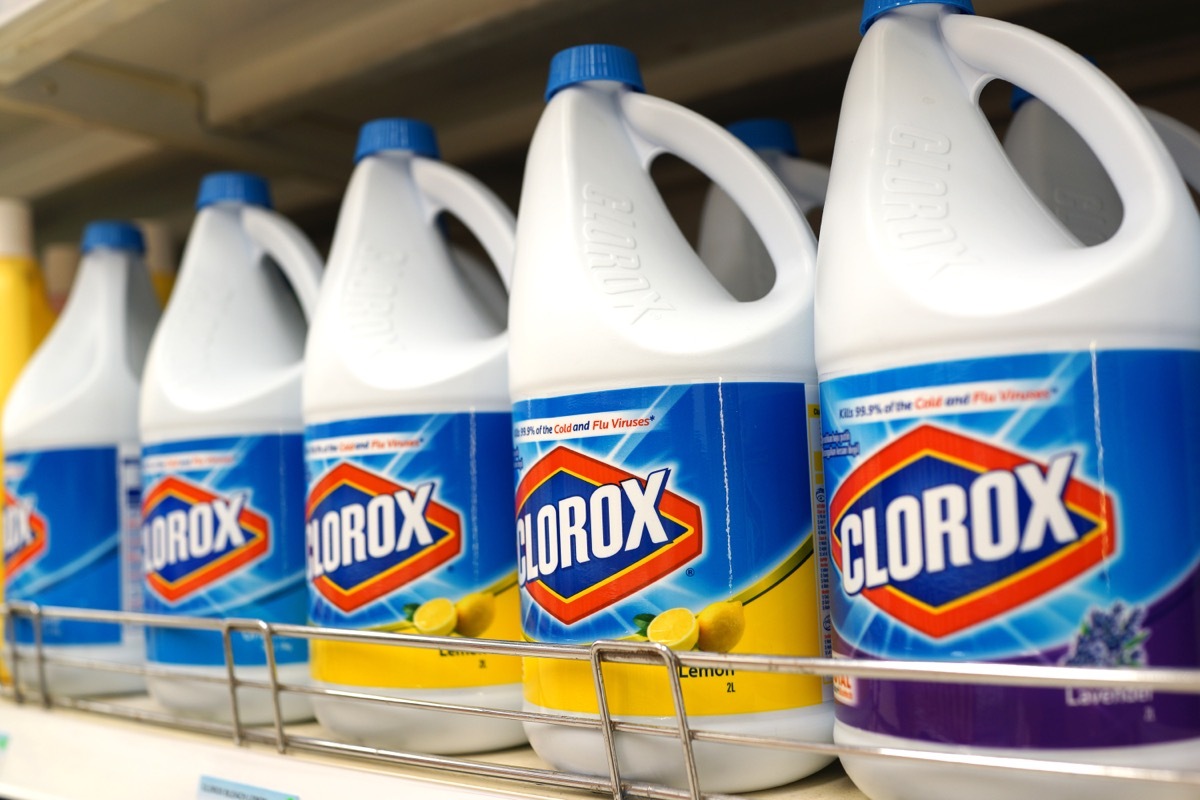 Row of Clorox Bleach