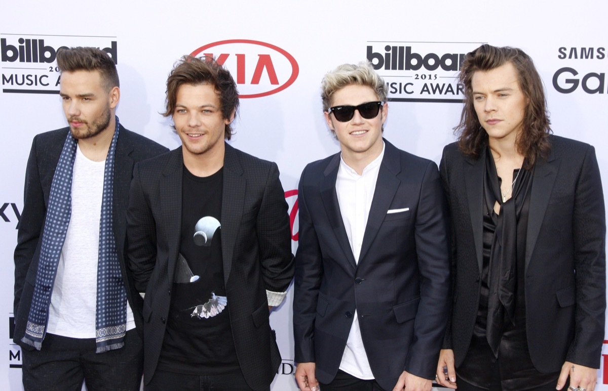 one direction boyband on the red carpet