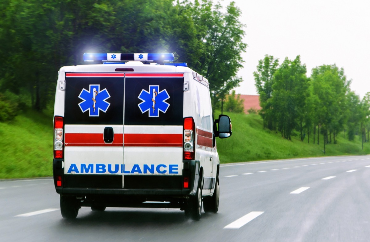 ambulance on the road