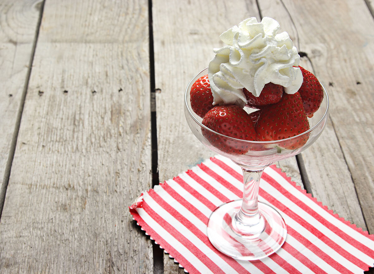 strawberries whipped cream