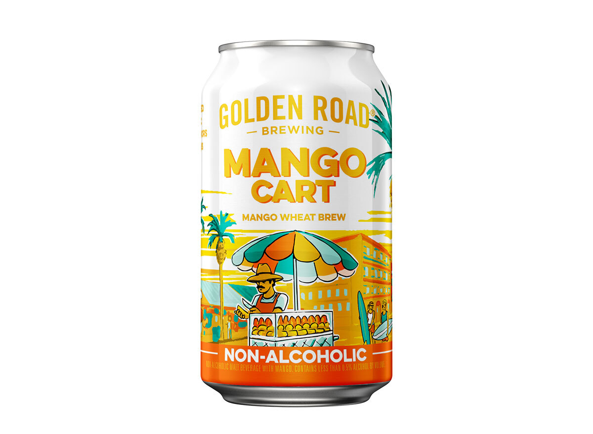 can of golden road mango non alcoholic brew