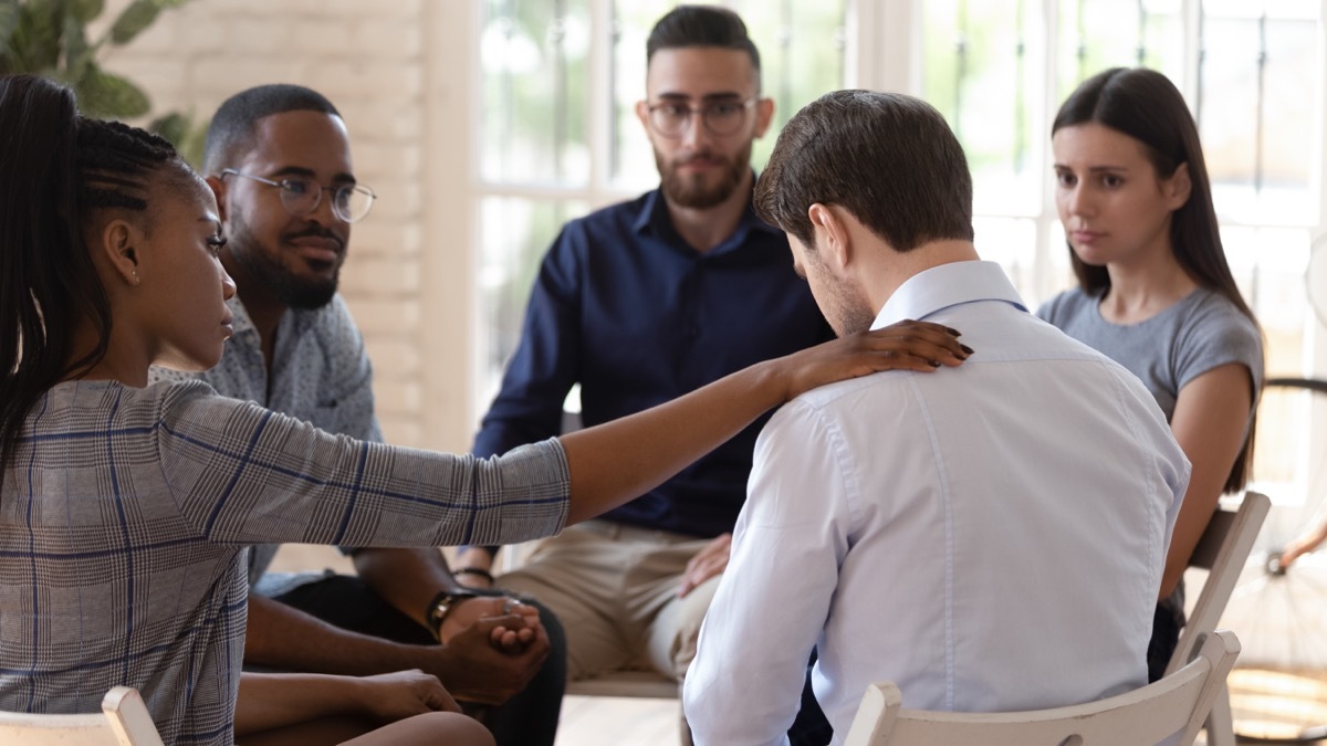 Group of Friends Supporting Each Other