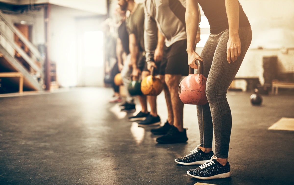 group of people exercising