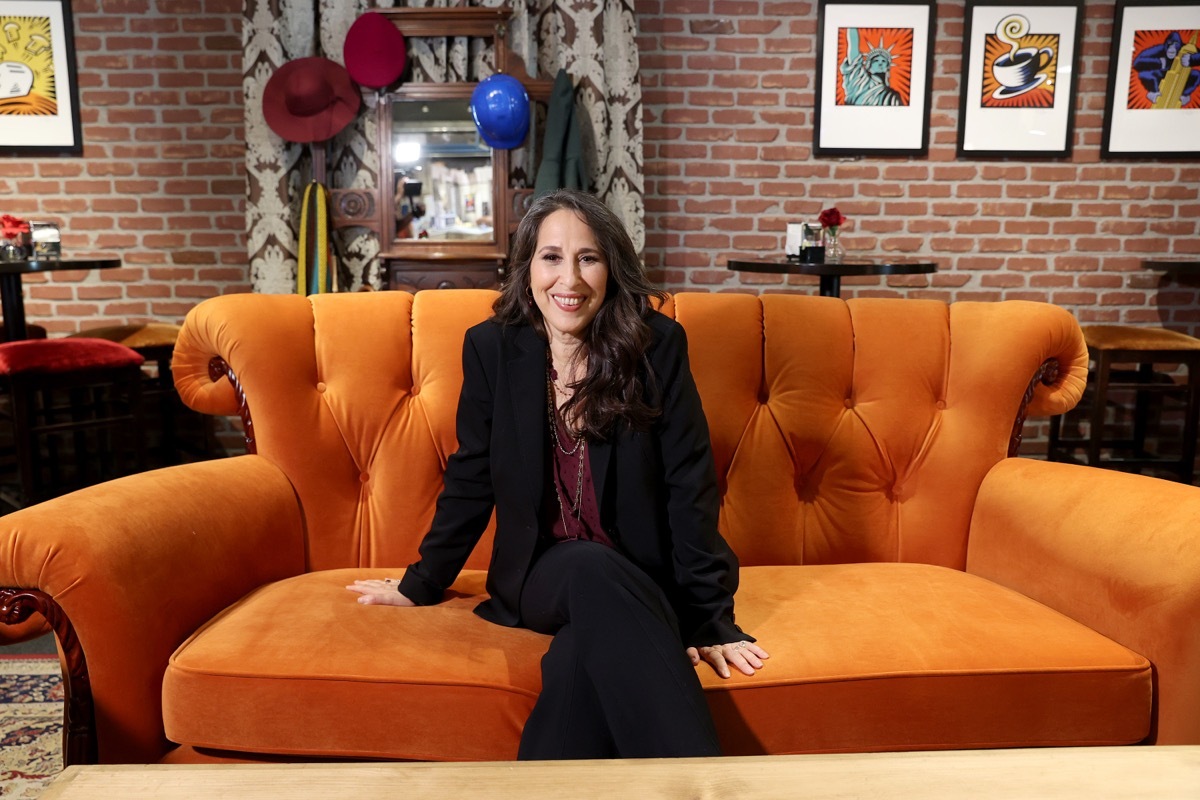 Maggie Wheeler at the Warner Bros. Friends studio tour in 2021