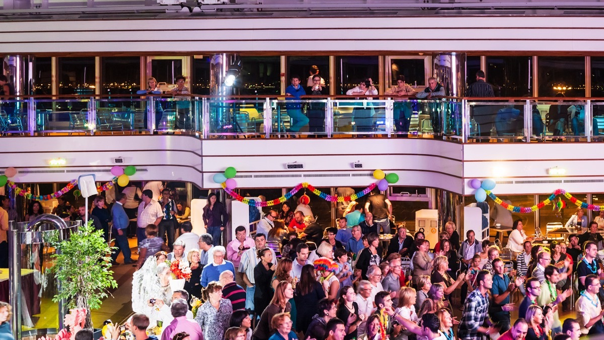 Large group on cruise ship