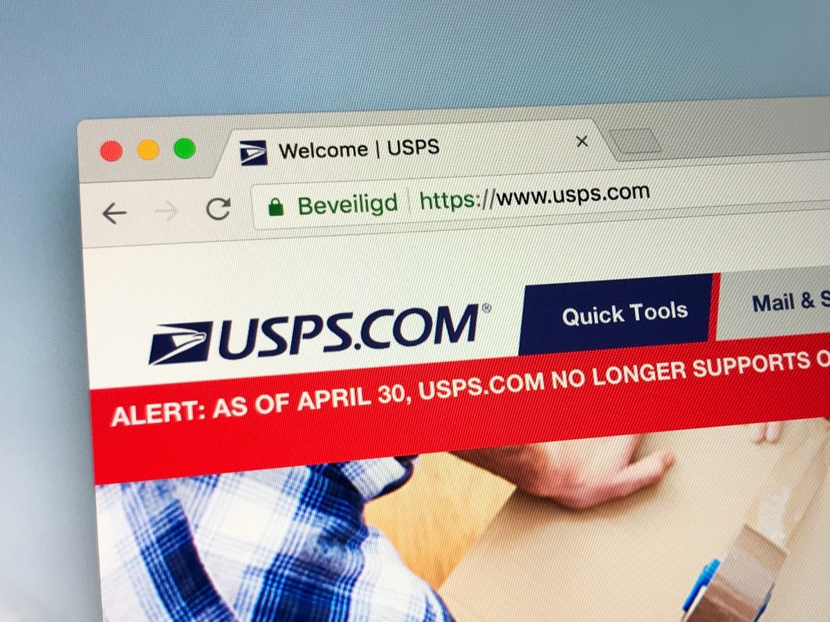 Website of The United States Postal Service, USPS; also known as the Post Office, U.S. Mail, or Postal Service.