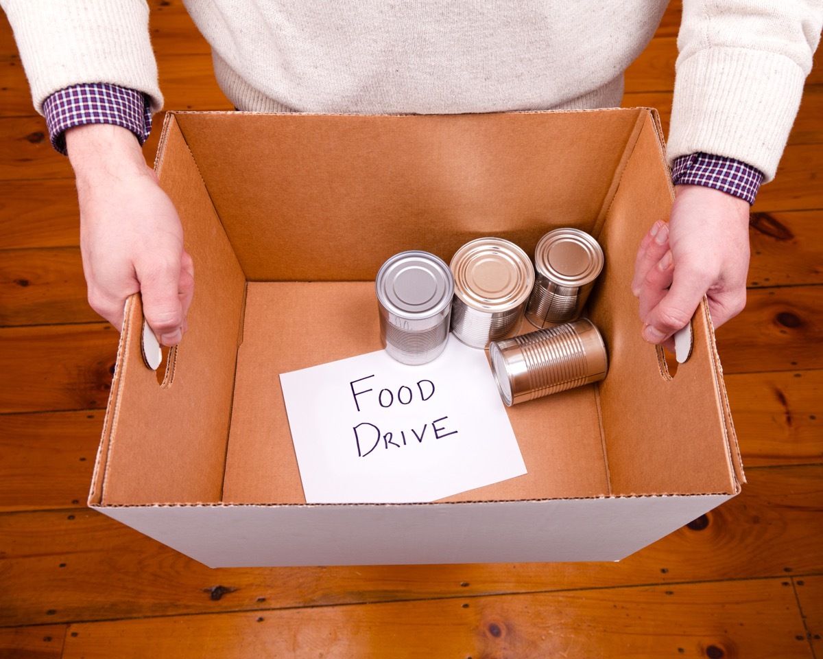 Canned food for food drive