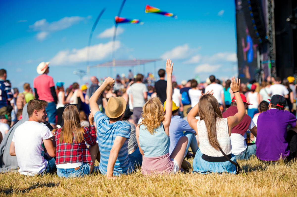 crowd at a festival july fourth traditions