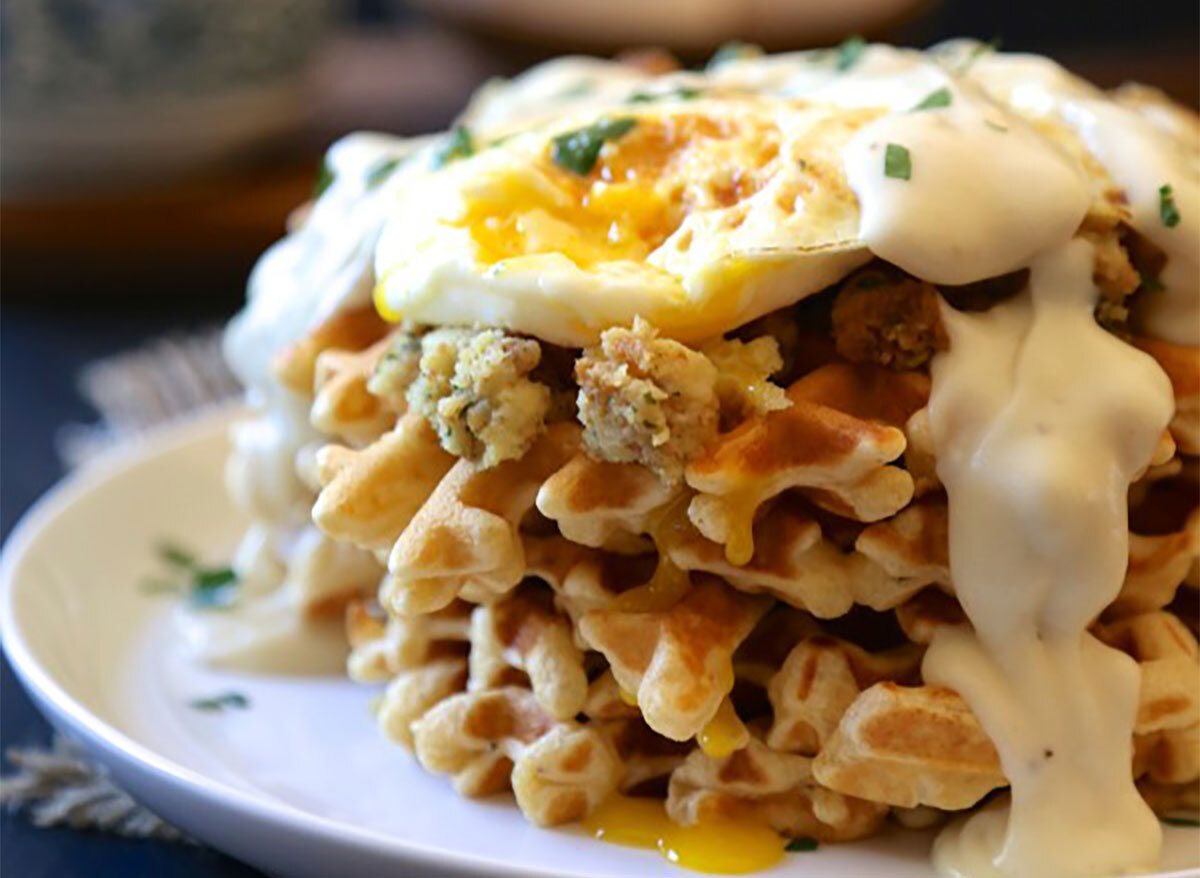 thanksgiving brunch waffles