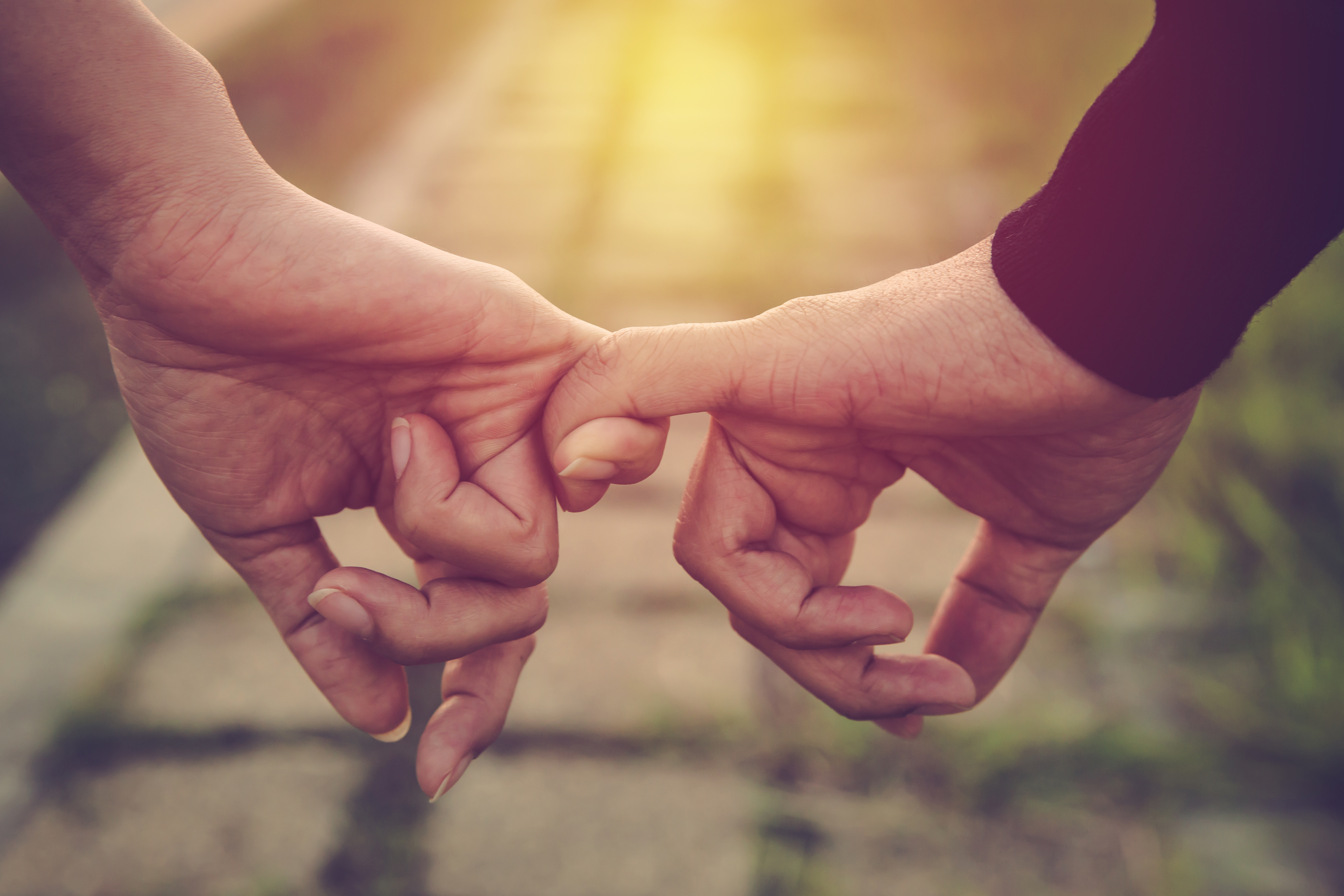 couple holding hands