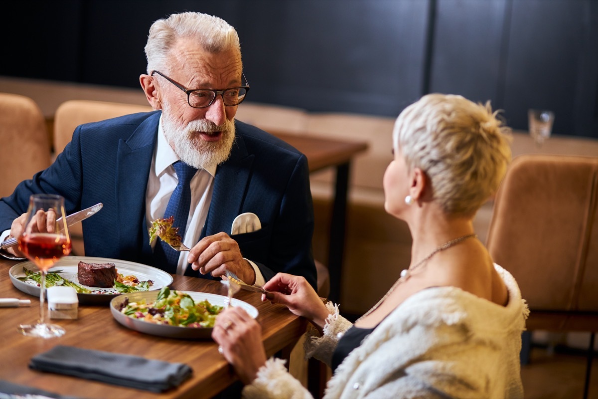 Older couple on a date