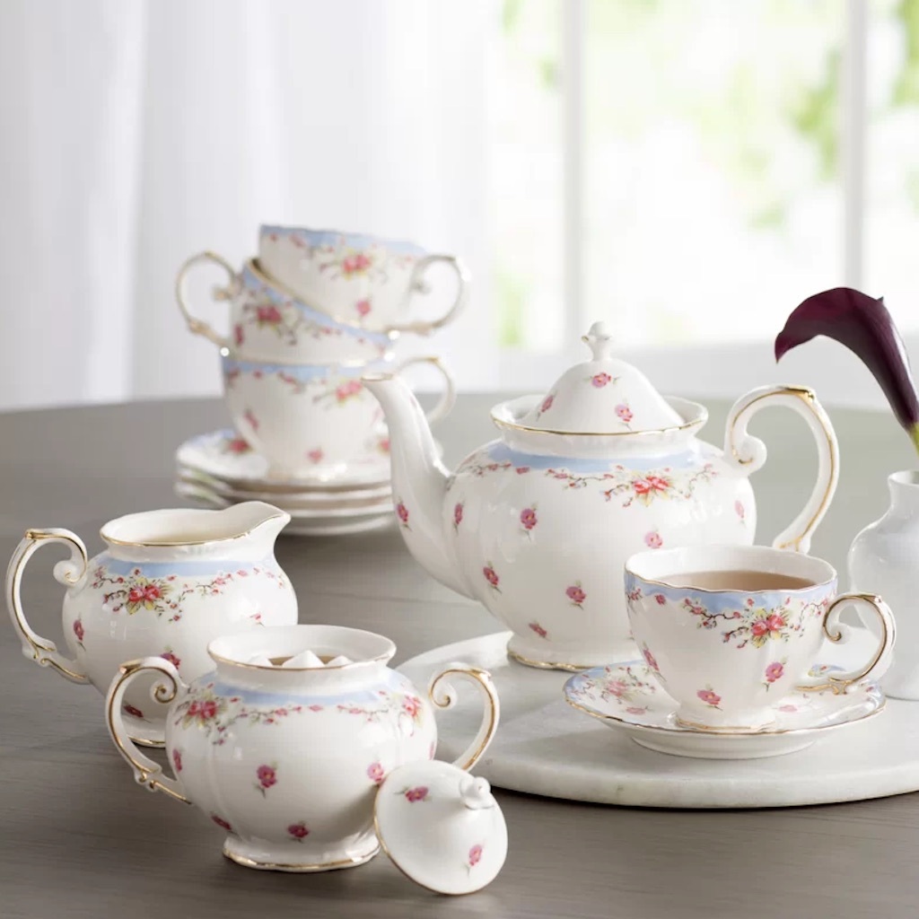 Wayfair tea set food puns