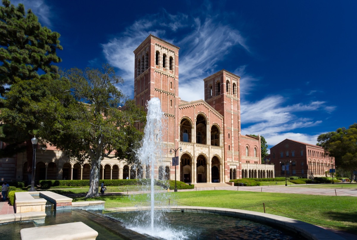 LOS ANGELES, CA/USA - OCTOBER 4, 2014: Royce Hall on the campus of UCLA. Royce Hall is one of four original buildings on UCLA's Westwood campus. - Image