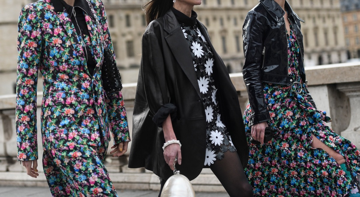 Three Women Wearing Floral Clothing