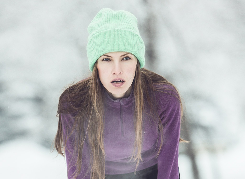 woman in snow