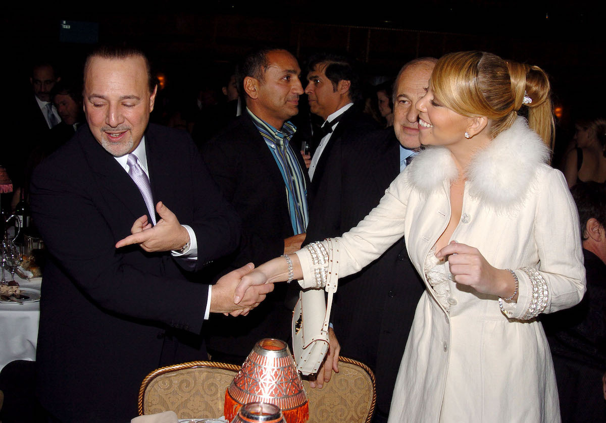 Tommy Mottola and Mariah Carey at the Rock and Roll Hall of Fame Induction Ceremony in 2005