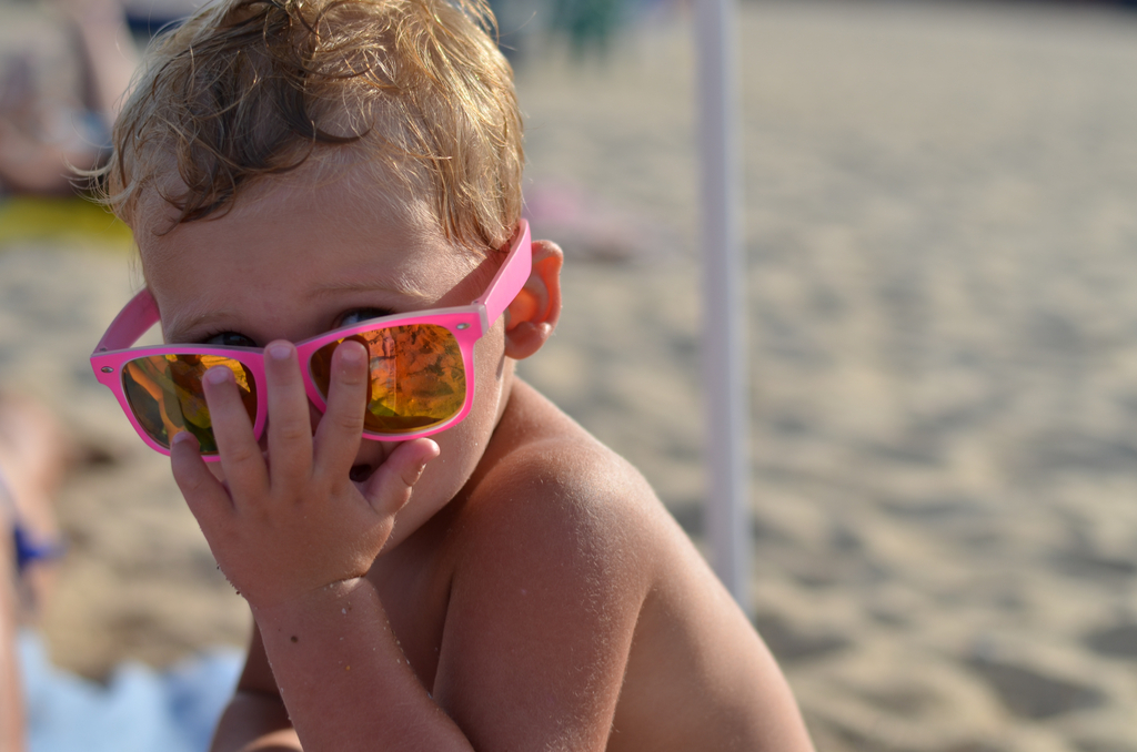 Boy with Pink Sunglasses Parenting worse skin 