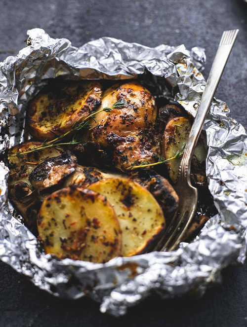 chicken potato foil pack