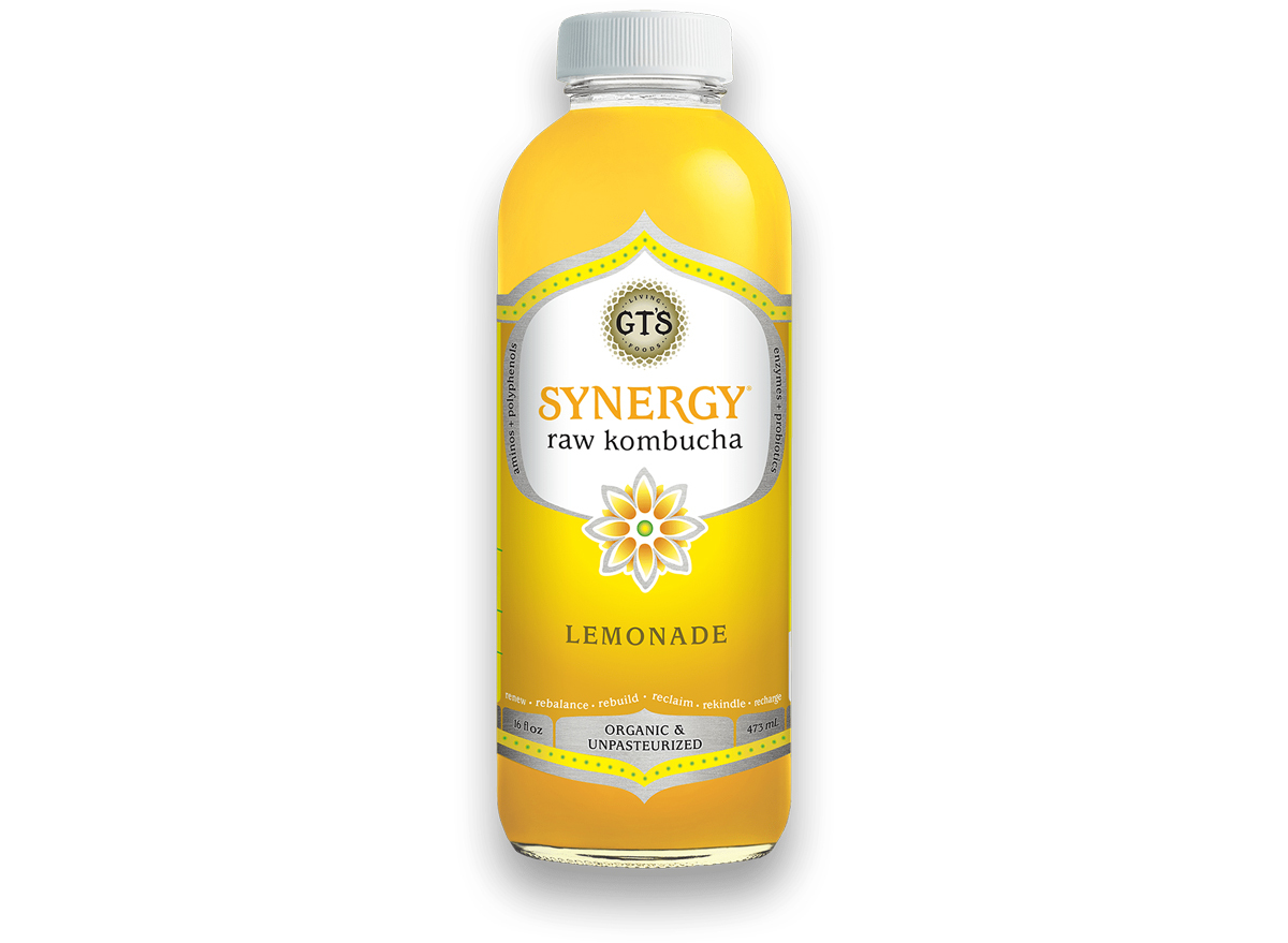 gts synergy raw kombucha lemonade