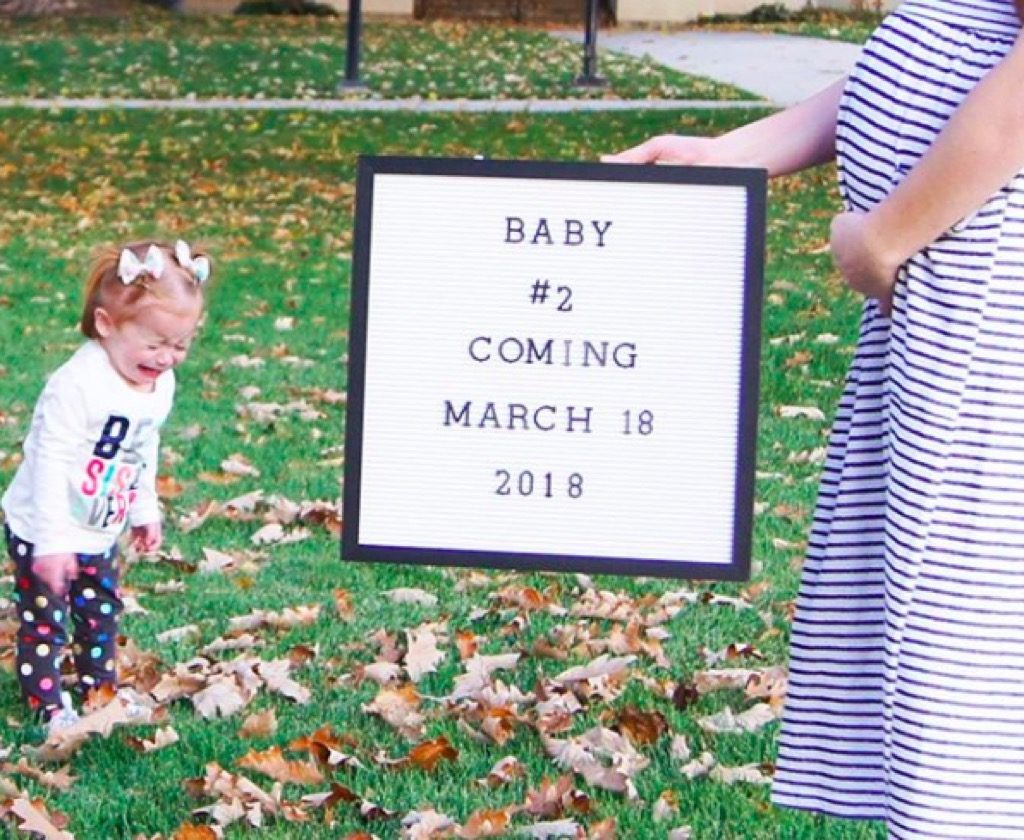 Sad baby announcement funny kid photos