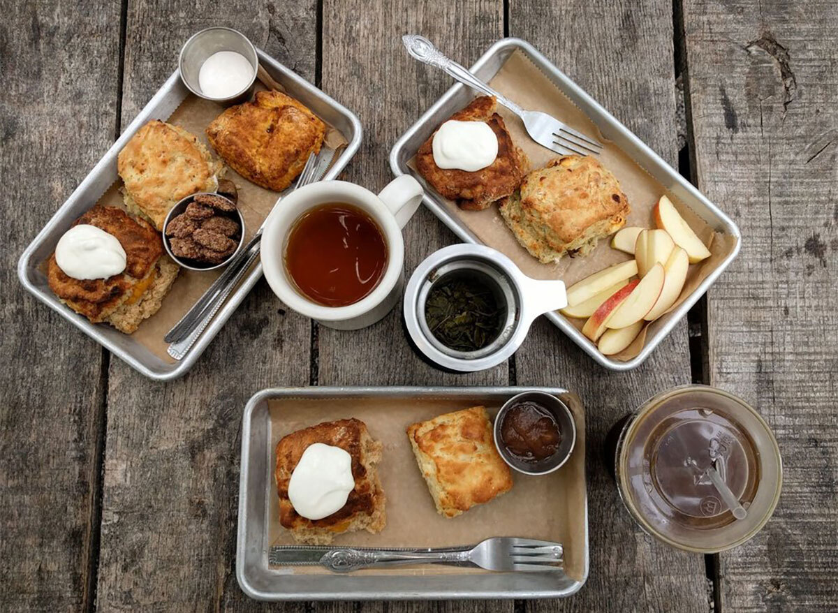 greenhouse on porter biscuit sandwiches and coffee