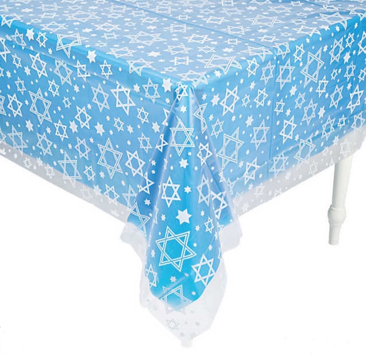 blue star of david tablecloth, hanukkah decorations