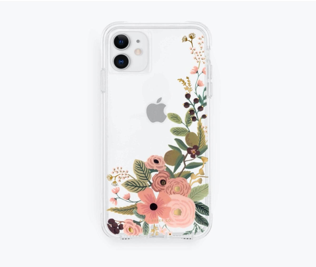 clear phone case with floral design