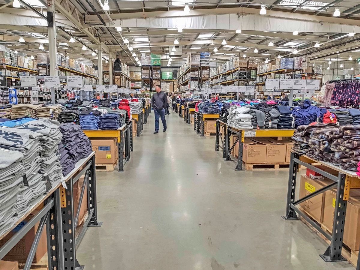 Interior of large Costco store