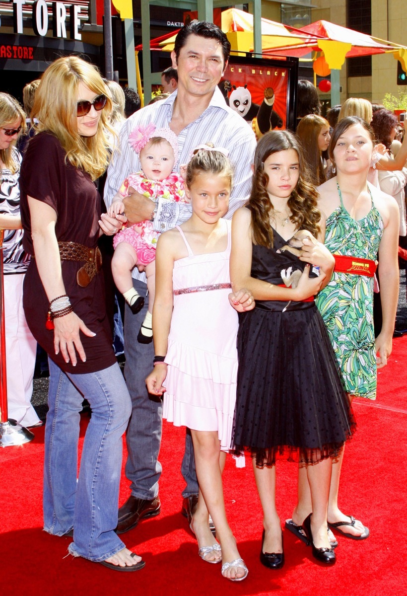 Lou Diamond Phillips, wife Yvonne, kids Lili, Grace and Indigo attend the Los Angeles Premiere of 