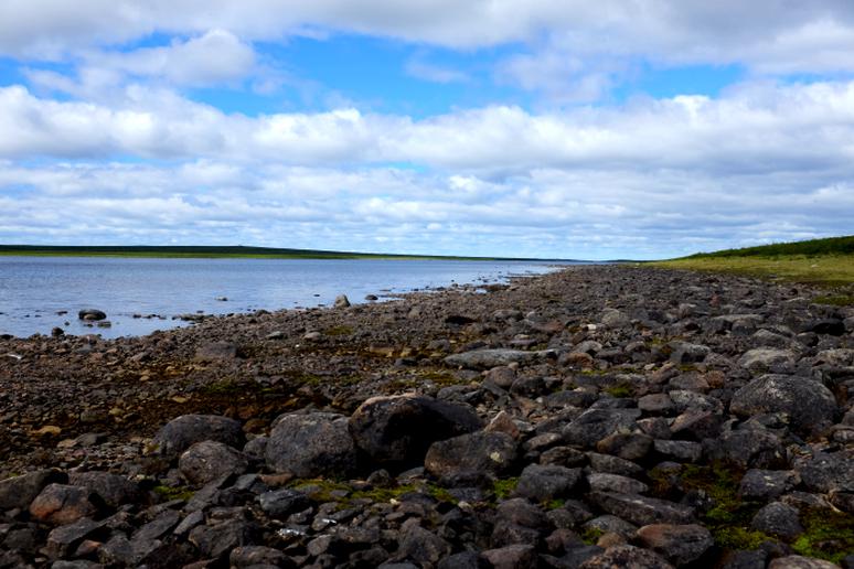 Inuit village near Lake Anjikuni, Canada 