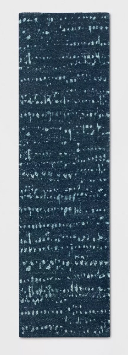 blue and white rug