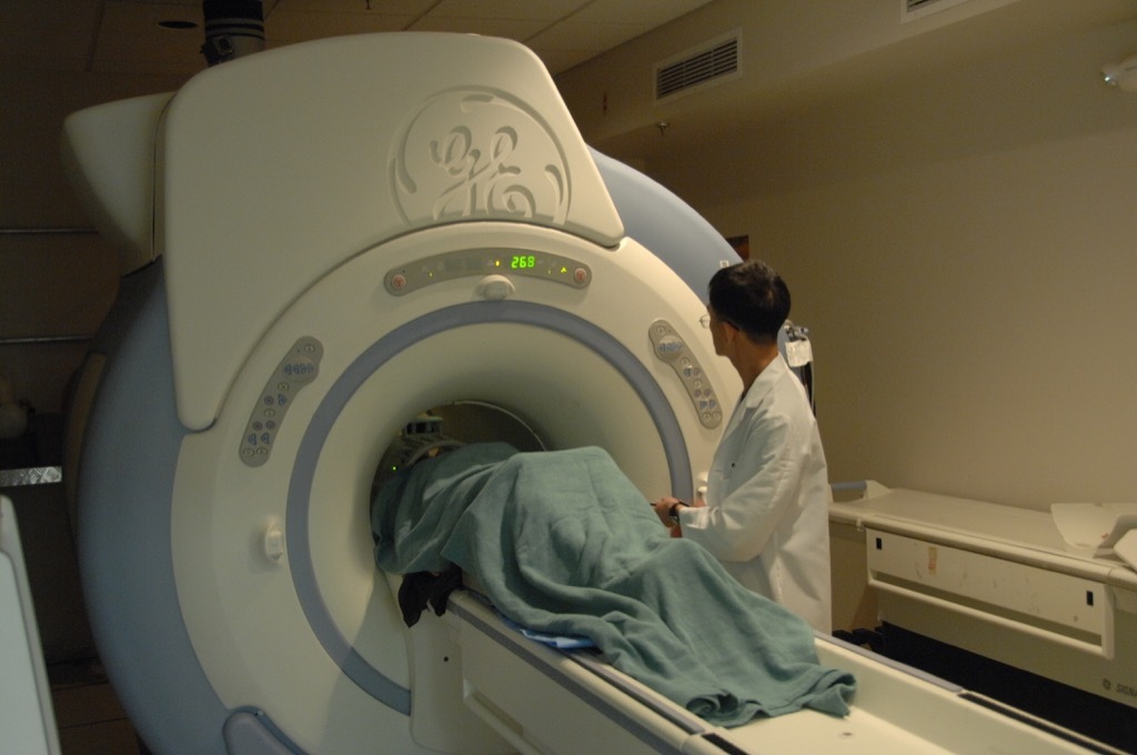 A Patient in an MRI Machine, skin cancer facts