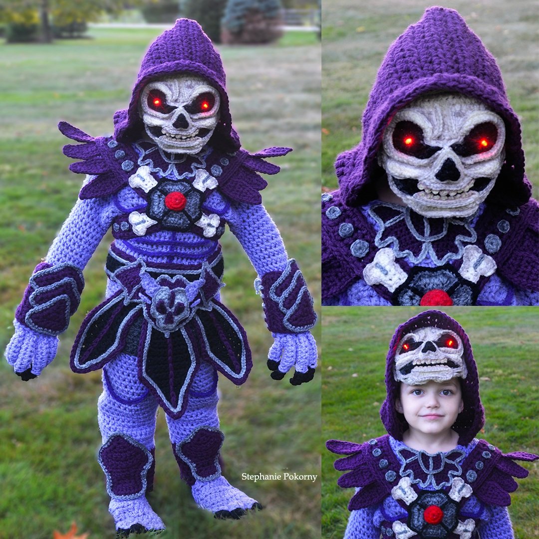 Skeletor from Masters of the Universe | Mom Crochets Incredibly Elaborate Pop Culture Costumes | Her Beauty