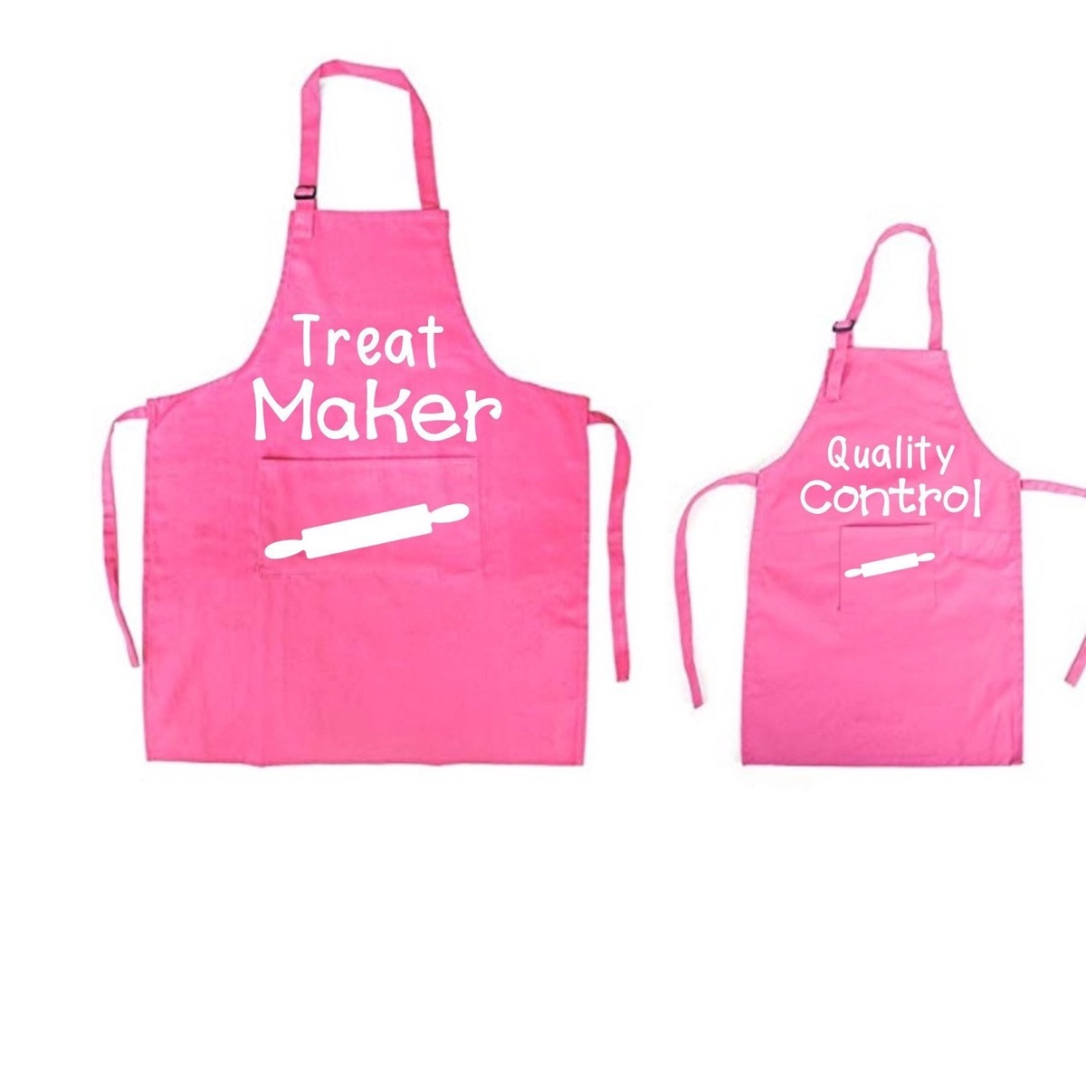 pink aprons with 